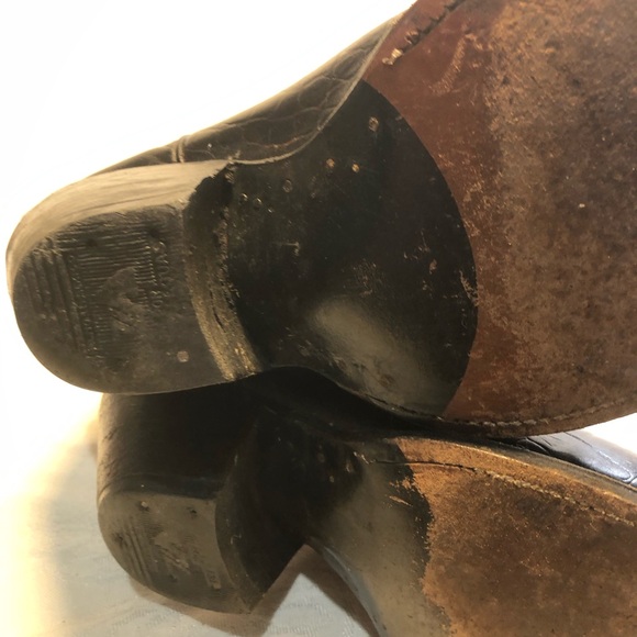 Siete Legas Cowboy Western Boots made in Mexico Leather Men’s Size 9 Black - Picture 10 of 16